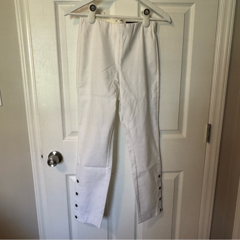 Rag & Bone White Pants with Button Accents